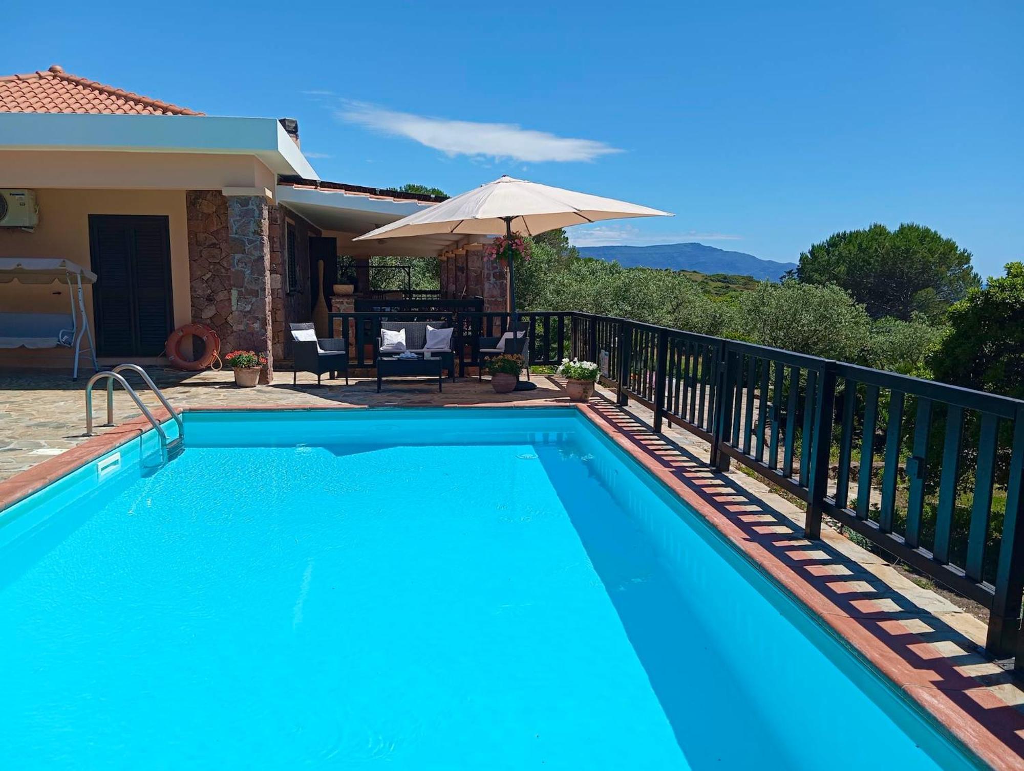 Alghero Villa Barranch With Sea View Swimming Pool For 6 People Bagian luar foto